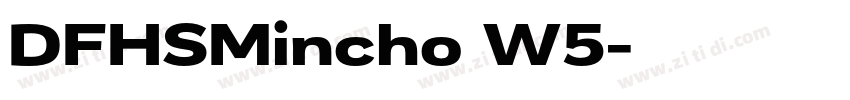DFHSMincho W5字体转换
